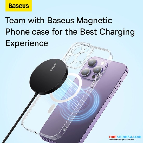 Baseus Simple Magnetic Wireless Charger Suit for iPhone 12/13/14 Black